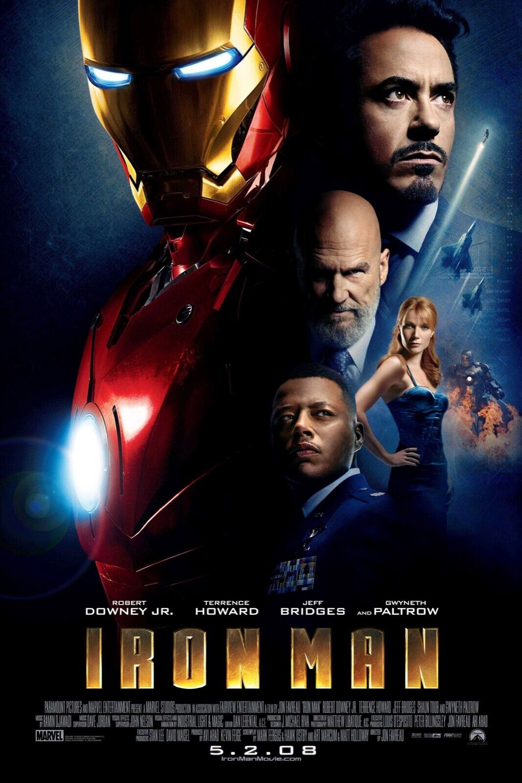 IRON MAN, TERENCE HOWARD, REPRO AFFICHE CINEMA HQ
