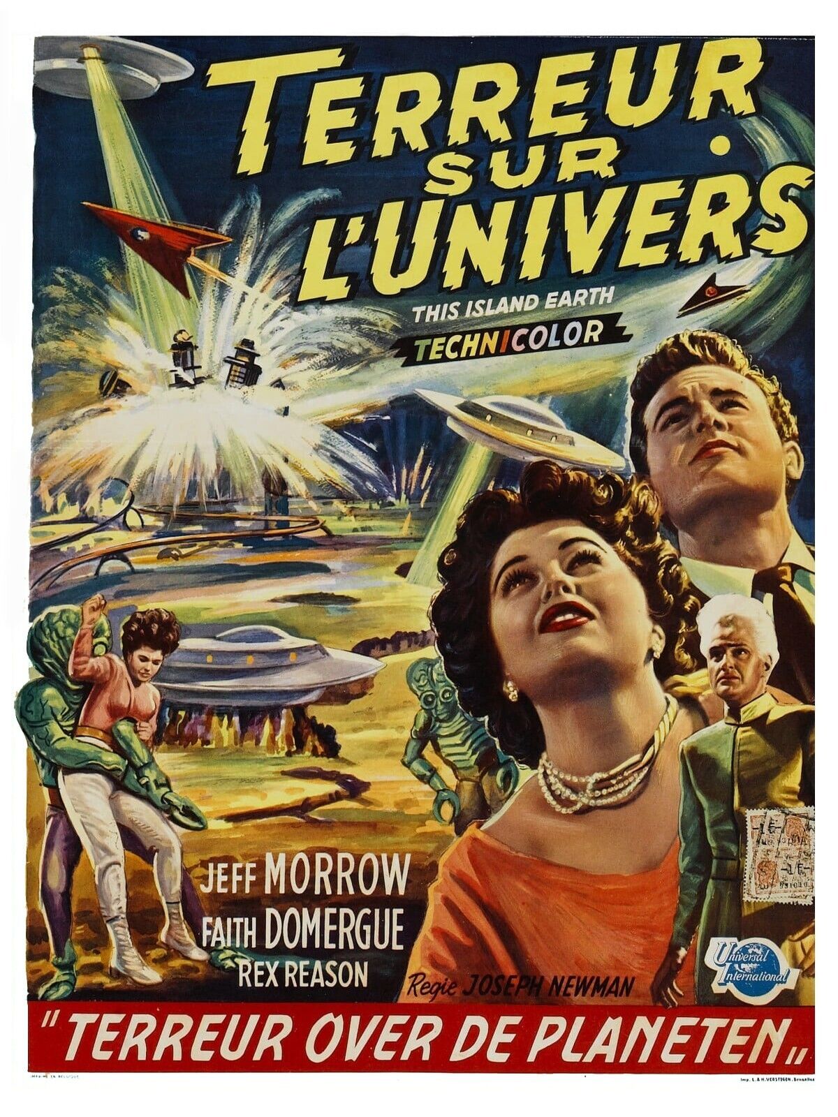 LES SURVIVANTS DE L'INFINI, TERREUR SUR L'UNIVERS, 1955, JEFF MORROW, REPRO AFFICHE CINEMA VINTAGE