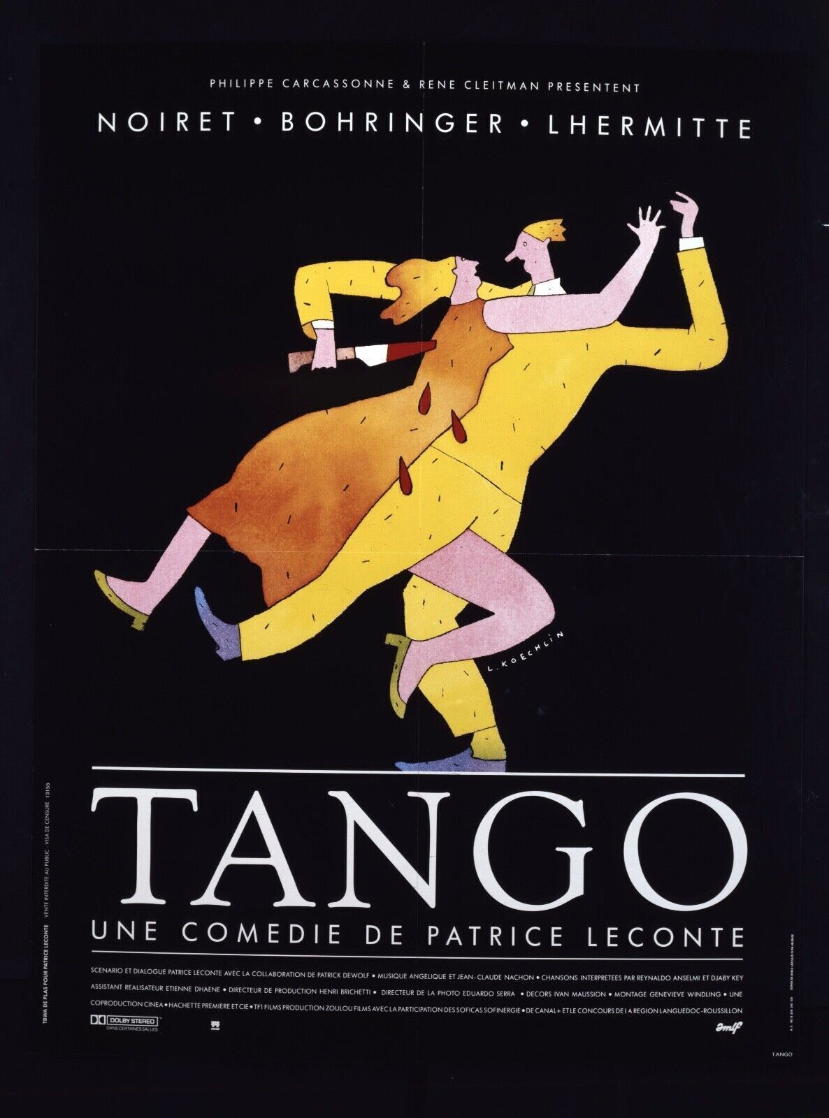 TANGO, NOIRET, PATRICE LECONTE, REPRO AFFICHE CINÉMA VINTAGE, HQ