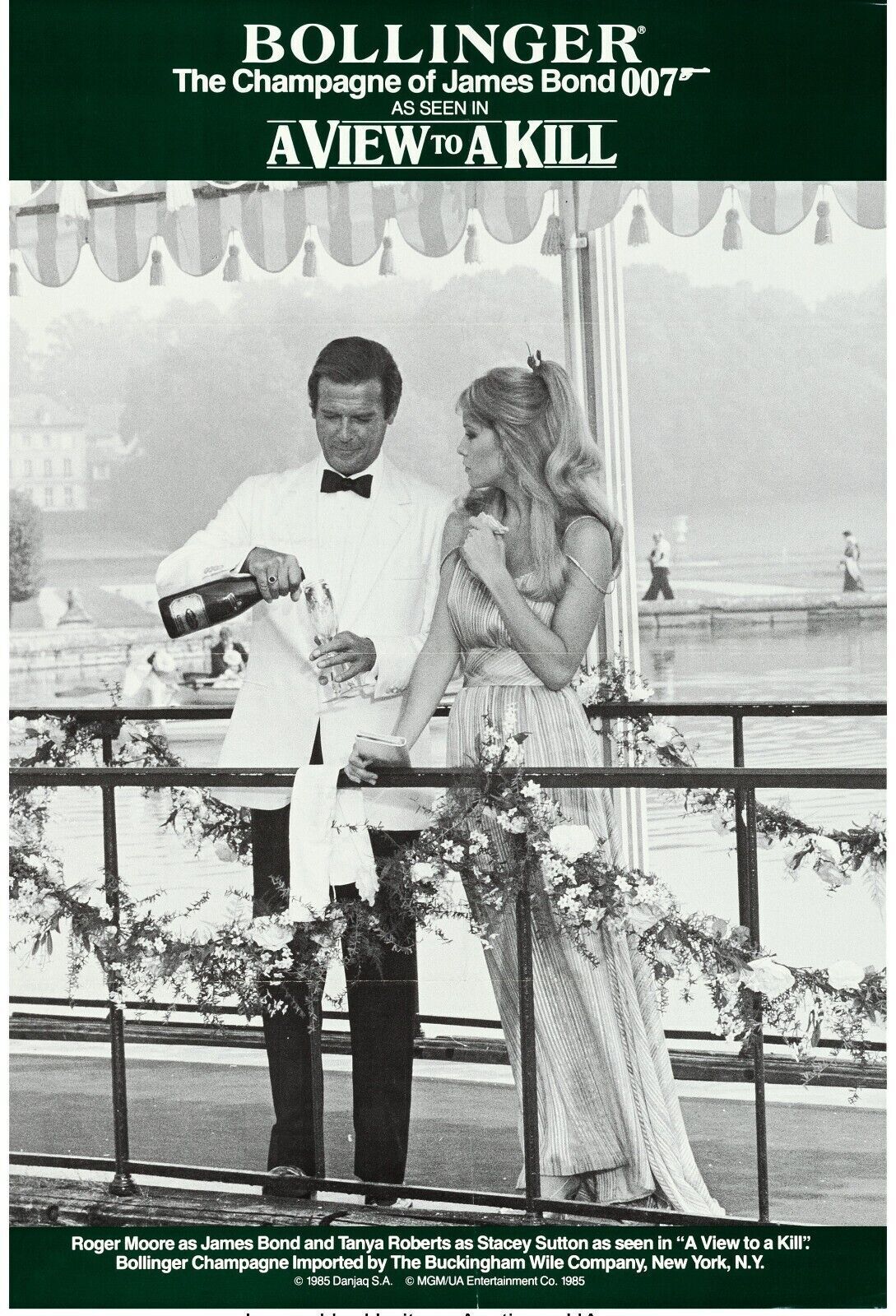 Panorama para matar, Roger Moore, 1985, póster de película vintage, alta calidad.