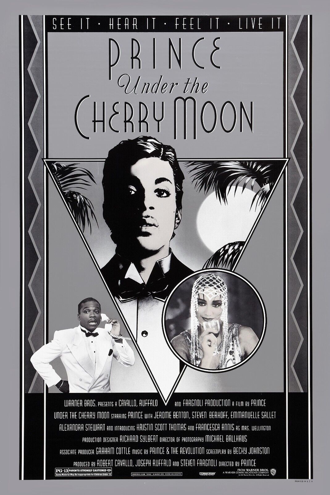 UNDER THE CHERRY MOON, PRINCE, 1986, REPRO AFFICHE DE CINEMA VINTAGE, HQ