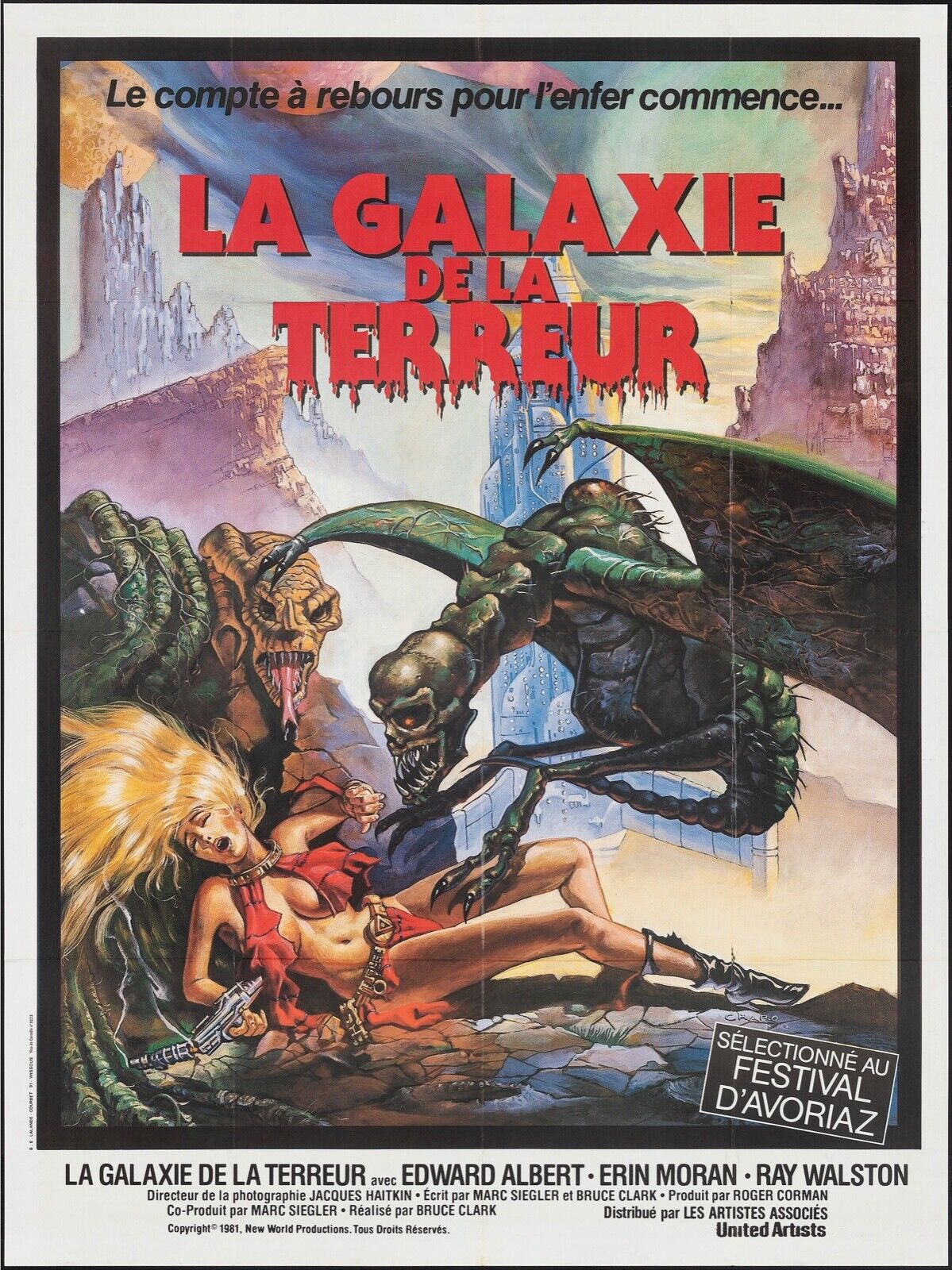 LA GALAXIE DE LA TERREUR, EDWARD ALBERT, 1981, REPRO AFFICHE CINEMA VINTAGE, HQ