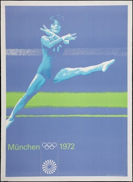 AFFICHE OLYMPIQUE 1972 – MUNICH, REPRO SPORT VINTAGE HQ