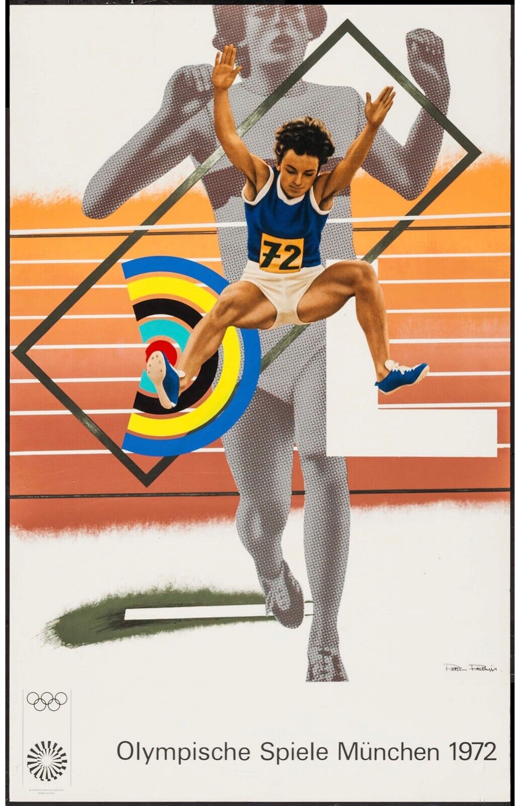 JEUX OLYMPIQUES DE MUNICH (OLYMPIC GAMES) REPRO AFFICHE PUBLICITAIRE SPORT VINTAGE