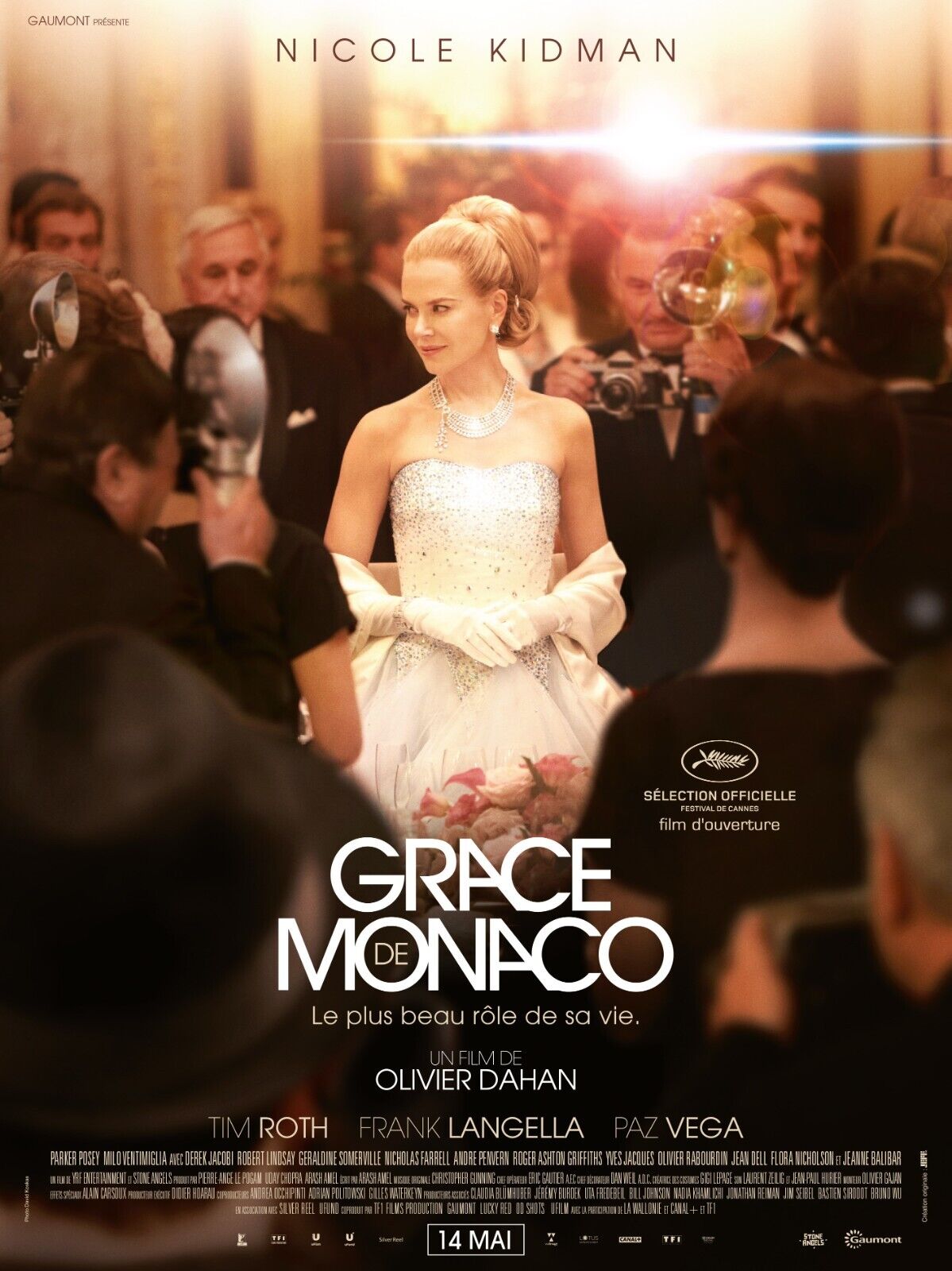 GRACE OF MONACO, NICOLE KIDMAN, 2014, REPRODUCCIÓN DE CARTEL DE PELÍCULA, VINTAGE, HQ.