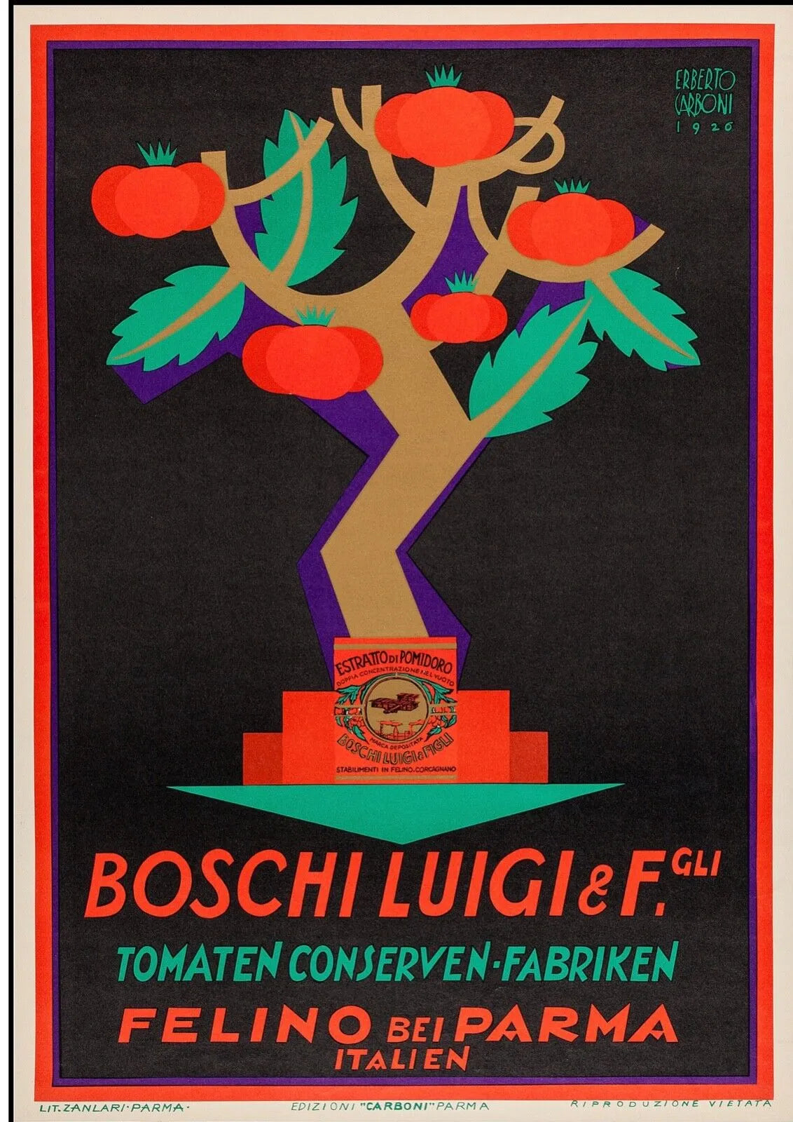 ITALIA, SALSA DE TOMATE - REPRODUCCIÓN DE CARTEL DE ALTA CALIDAD