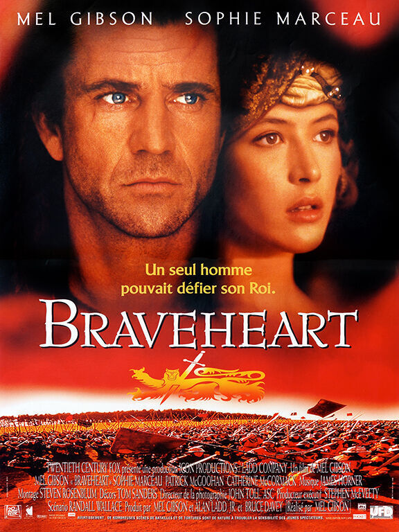 BRAVEHEART, MEL GIBSON, 1995, REPRO MOVIE POSTER, VINTAGE, HQ
