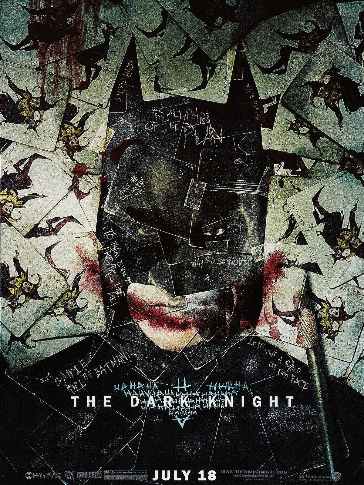 THE DARK KNIGHT, MICHAEL CAINE, 2008, REPRO CINEMA POSTER, HQ