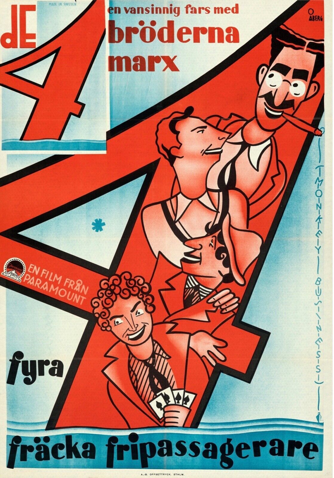 MONKEY BUSINESS, THE MARX BROTHERS, 1931, Repro Cinema Poster, VINTAGE, HQ