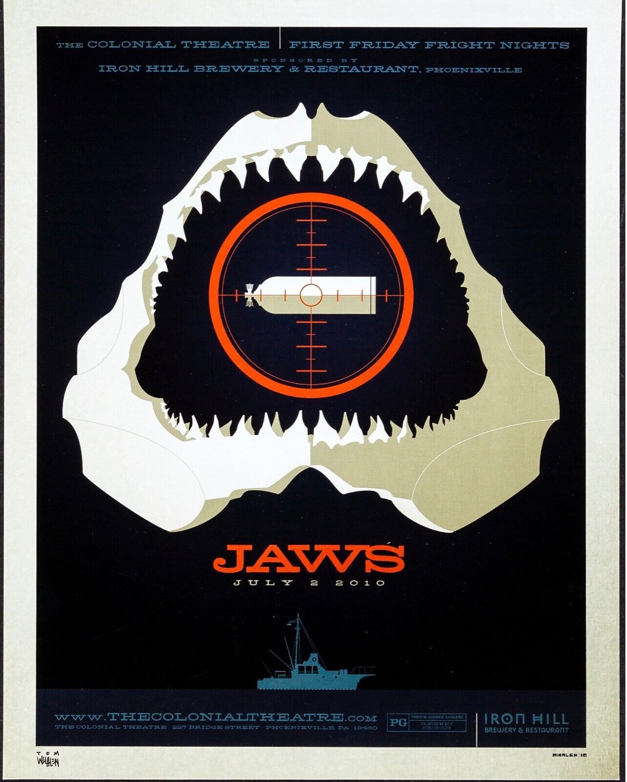 JAWS, THE COLONIAL, 1975, REPRO AFFICHE CINÉMA VINTAGE, HQ