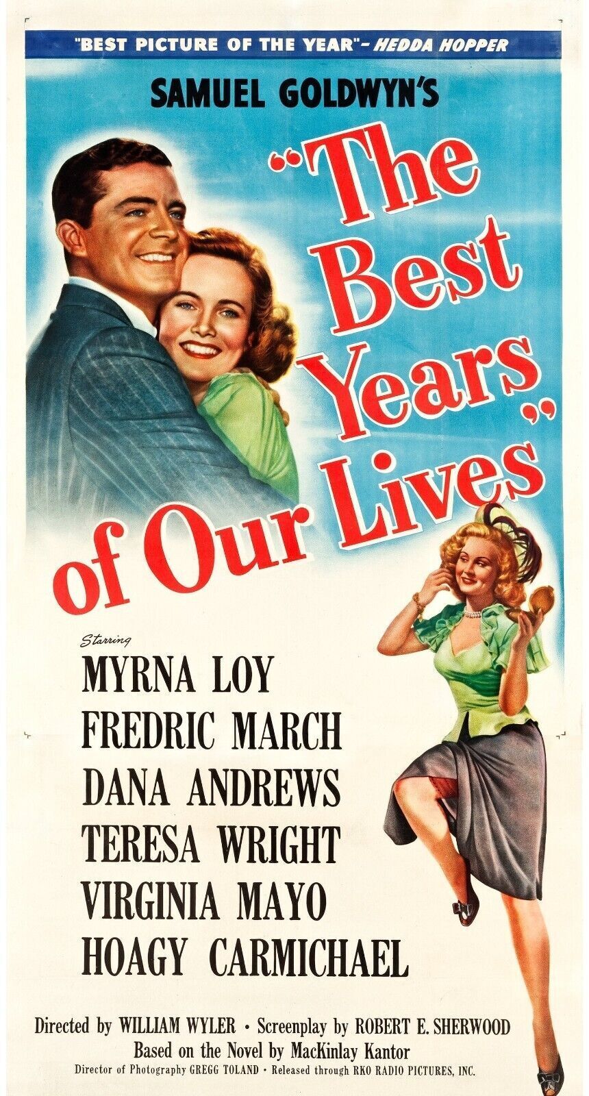 LOS MEJORES AÑOS DE NUESTRAS VIDAS, MYRNA LOY, 1946, REPRODUCCIÓN DE CARTEL DE PELÍCULA, VINTAGE, HQ