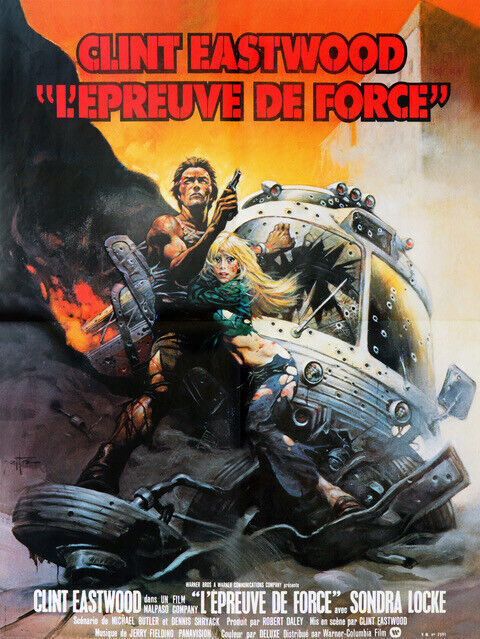 L’ÉPREUVE DE FORCE, CLINT EASTWOOD, 1977, REPRO MOVIE POSTER, VINTAGE, HQ