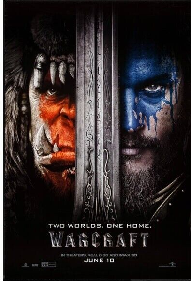 WARCRAFT THE BEGINNING, DUNCAN JONES, THOMAS TULL, 2016, cinema poster reproduction, HQ