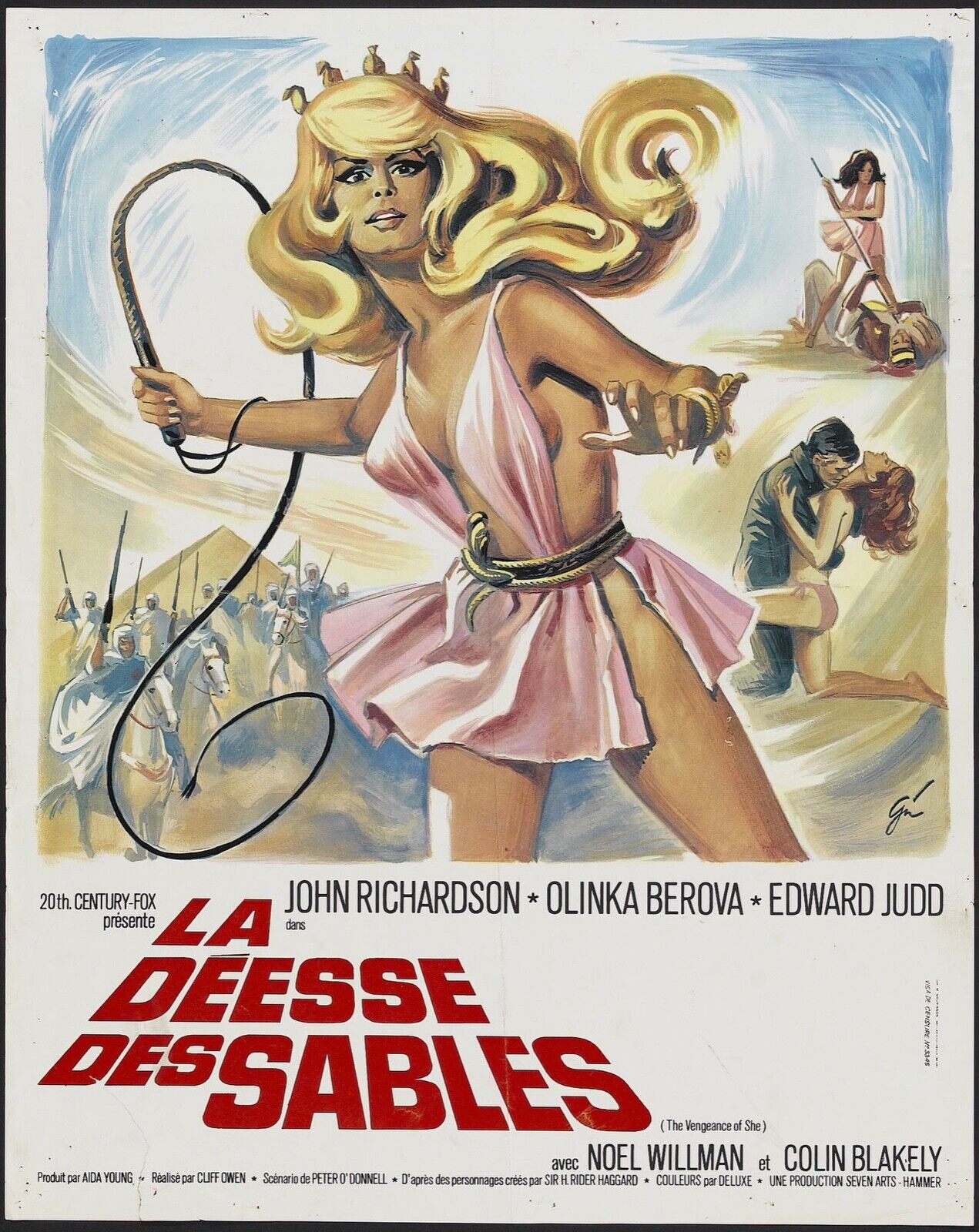 LA DÉESSE DES SABLES, OLINKA BEROVA, AFFICHE VINTAGE MOVIE POSTER HQ