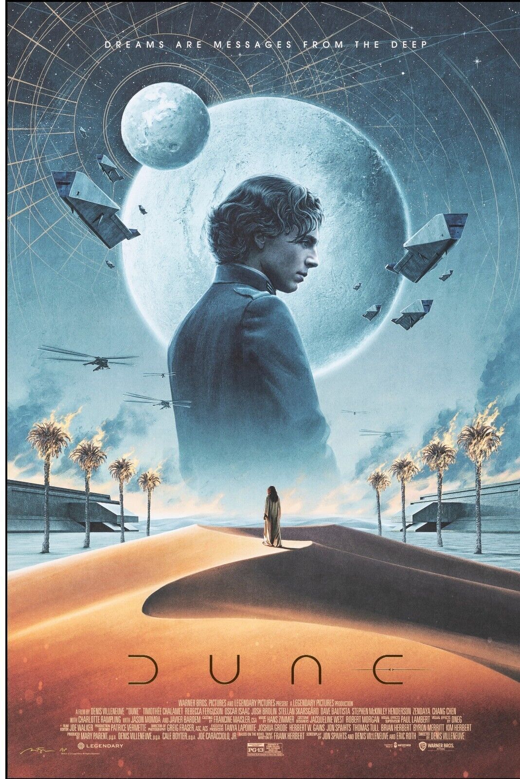 DUNE, TIMOTHÉE CHALAMET, 2022, REPRO MOVIE POSTER, VINTAGE, HQ