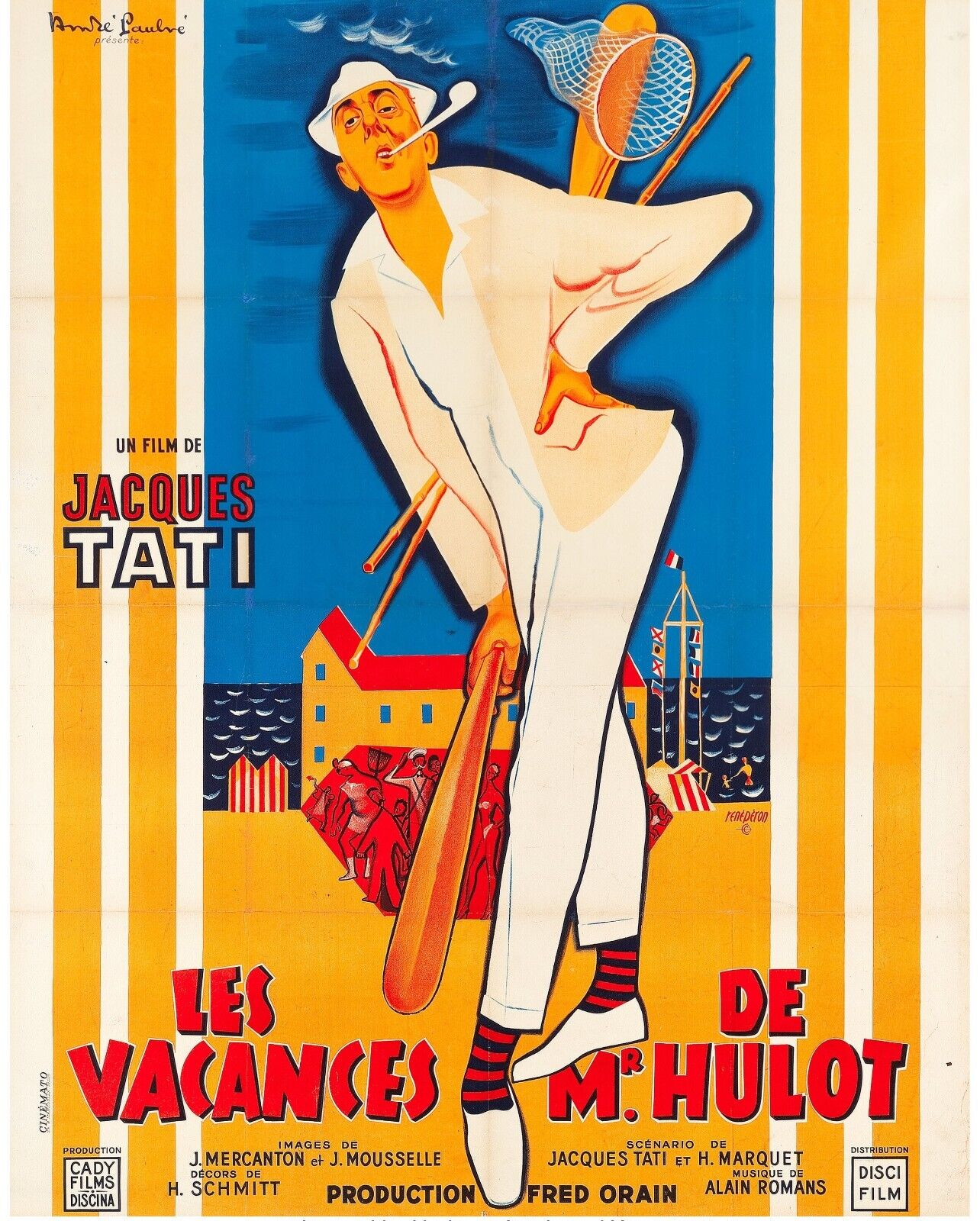 LES VACANCES DE MONSIEUR HULOT, JACQUES TATI, 1953, Repro affiche cinéma VINTAGE, HQ