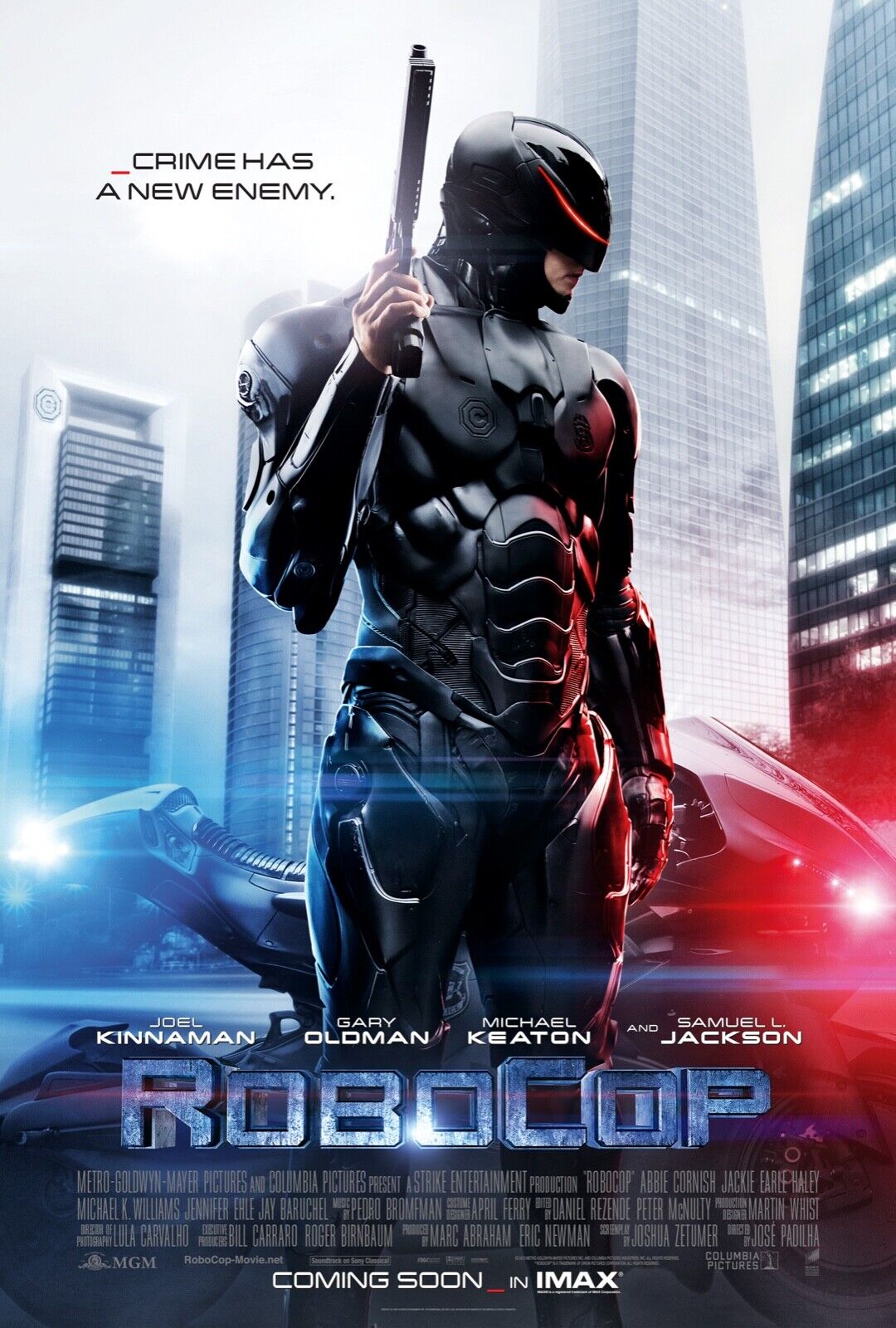 ROBOCOP, JOEL KINNAMAN, 2014, REPRO AFFICHE CINEMA VINTAGE HQ