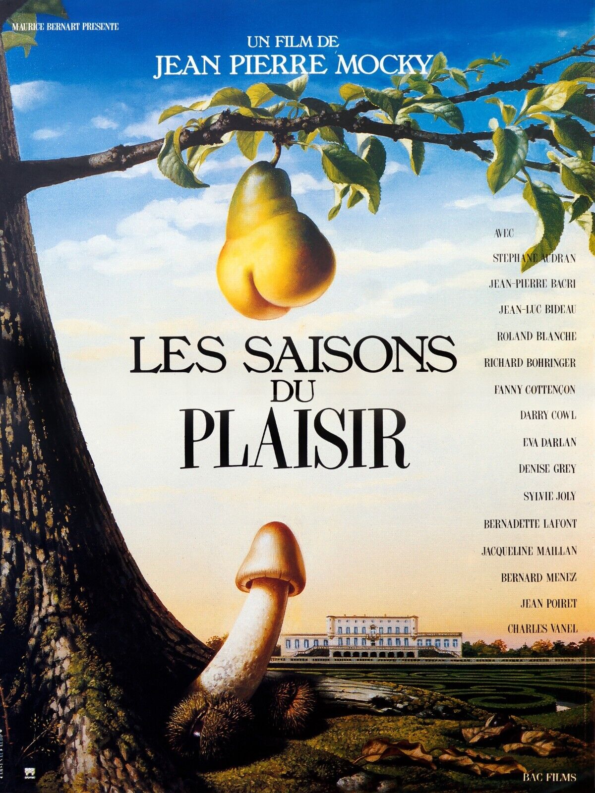 LES SAISONS DU PLAISIR, JEAN-PIERRE MOCKY, 1988, REPRO AFFICHE CINÉMA VINTAGE, HQ