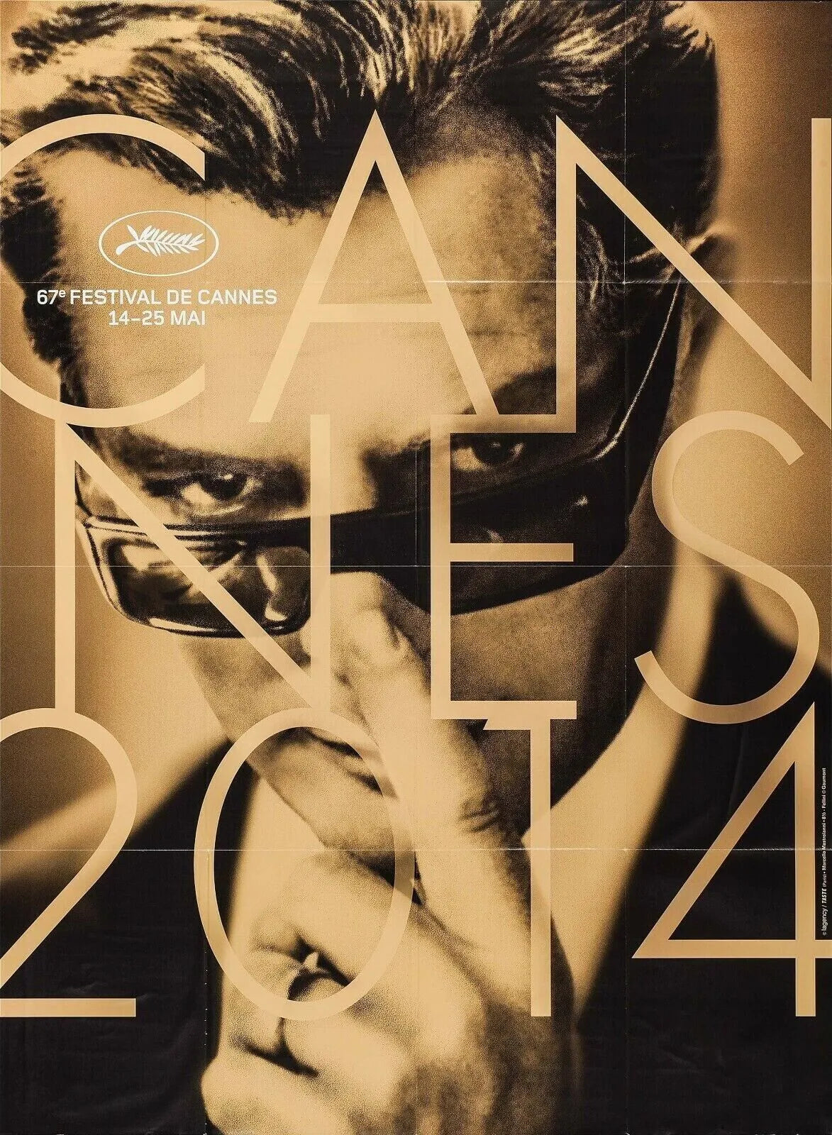 67th CANNES FILM FESTIVAL, MARCELLO MASTROIANNI, 2014, REPRO CANNES CINEMA POSTER, VINTAGE