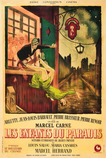 LES ENFANTS DU PARADIS, MARCEL CARNÉ, ARLETTY, 1945, Repro Affiche Cinéma VINTAGE, HQ