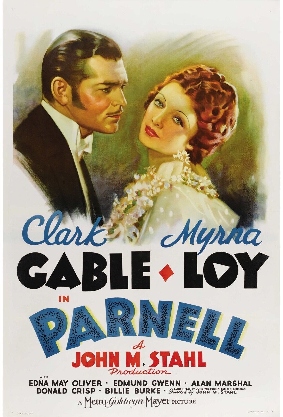 LA VIE PRIVÉE DU TRIBUN, CLARK GABLE, 1937,  Repro affiche cinéma, VINTAGE, HQ