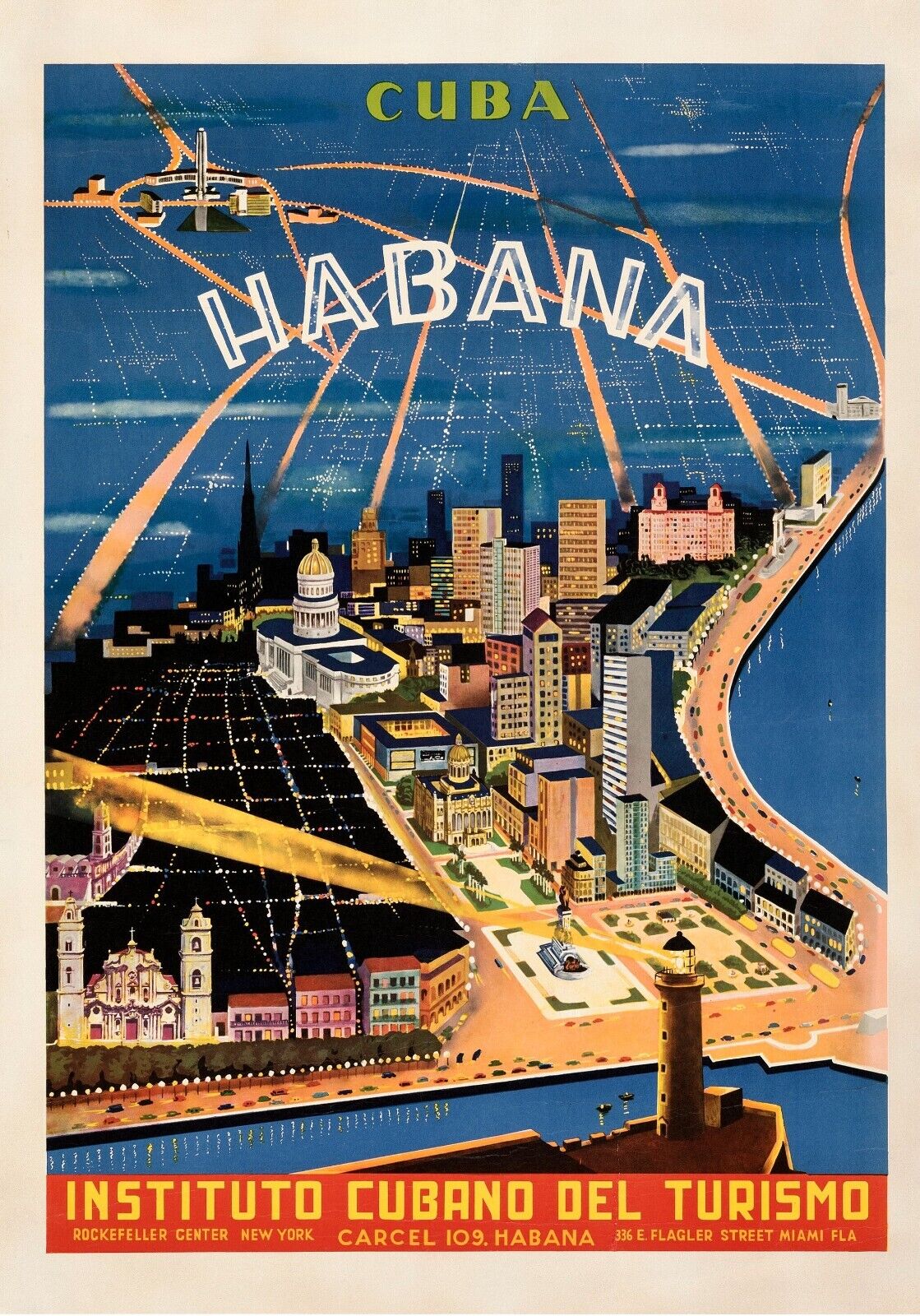 CUBA, LA HABANA, REPRO MOVIE & TRAVEL ADVERTISING POSTER, VINTAGE, HQ