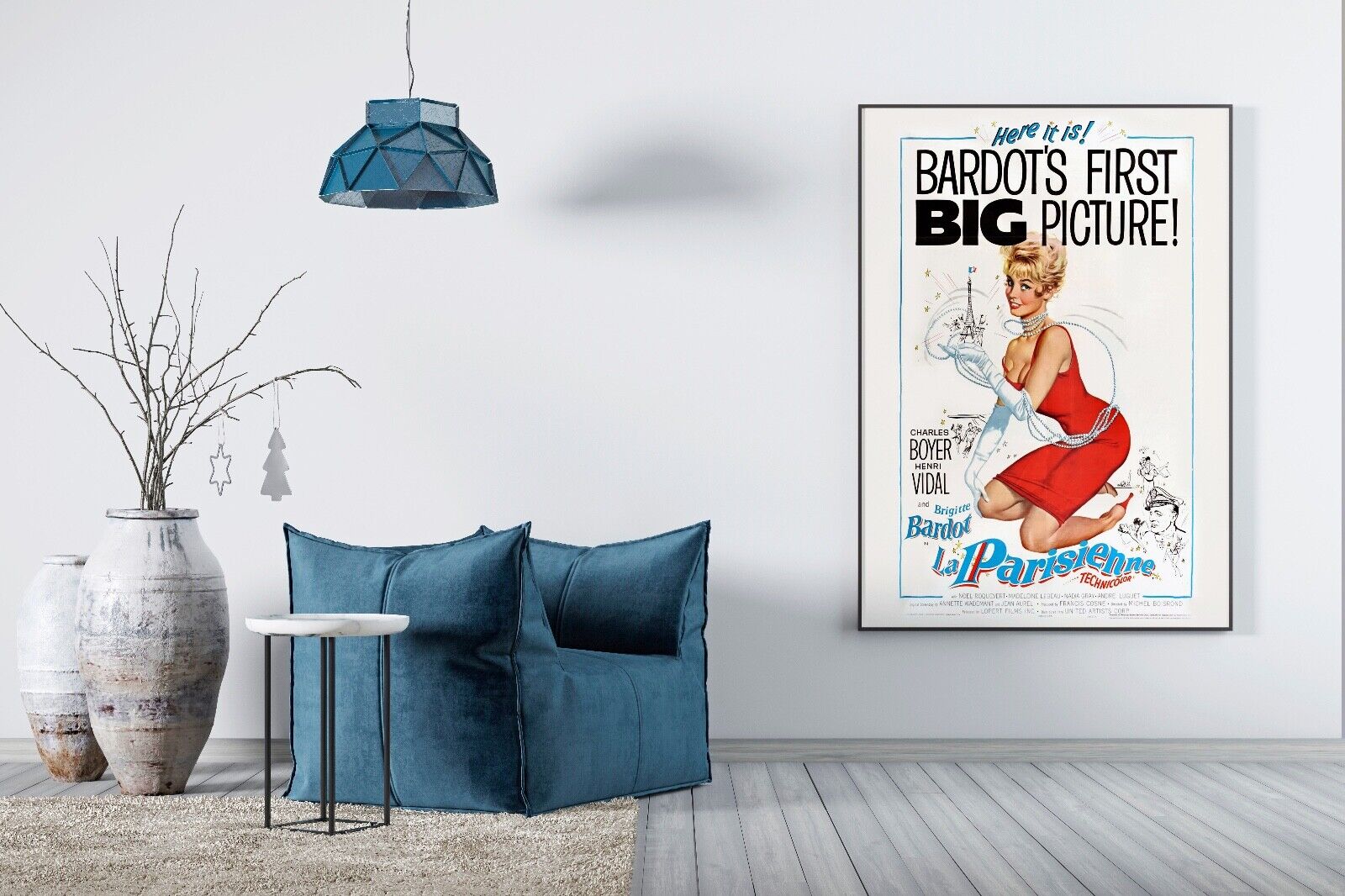 LA PARISIENNE, BRIGITTE BARDOT, 1957, REPRO AFFICHE CINÉMA, VINTAGE, HQ