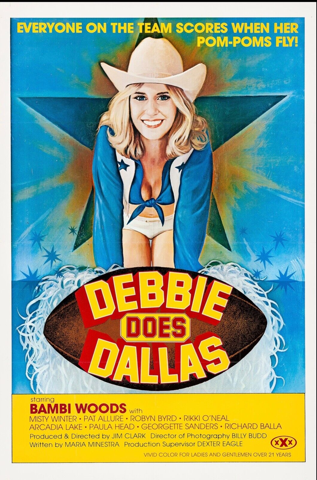 DEBBIE DOES DALLAS, CARTEL DE CINE ERÓTICO REPRO, BAMBI WOODS, HQ