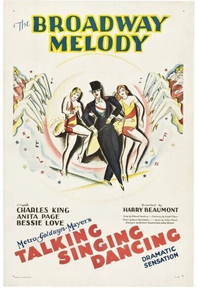 BROADWAY MELODY, CHARLES KING 1929 REPRO AFFICHE CINEMA HQ