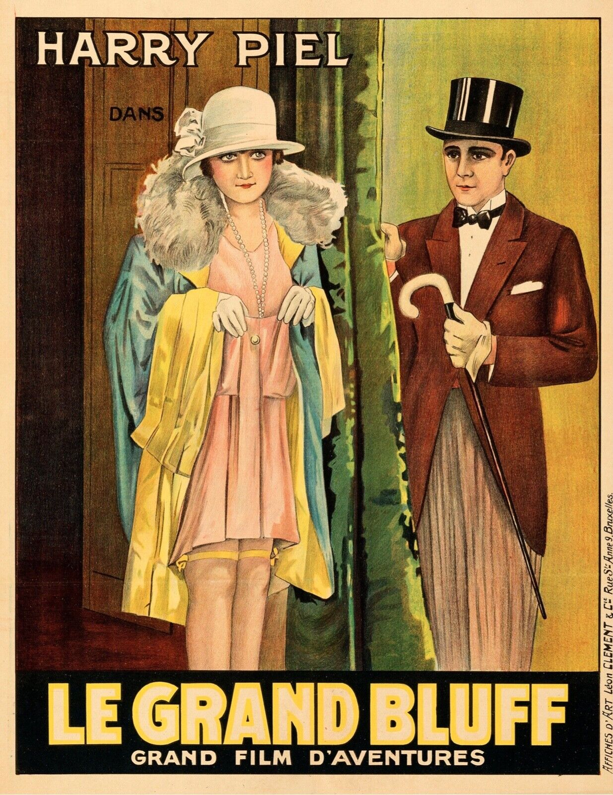 THE BIG BLUFF, HARRY PIEL, 1933, REPRO VINTAGE CINEMA POSTER, HQ