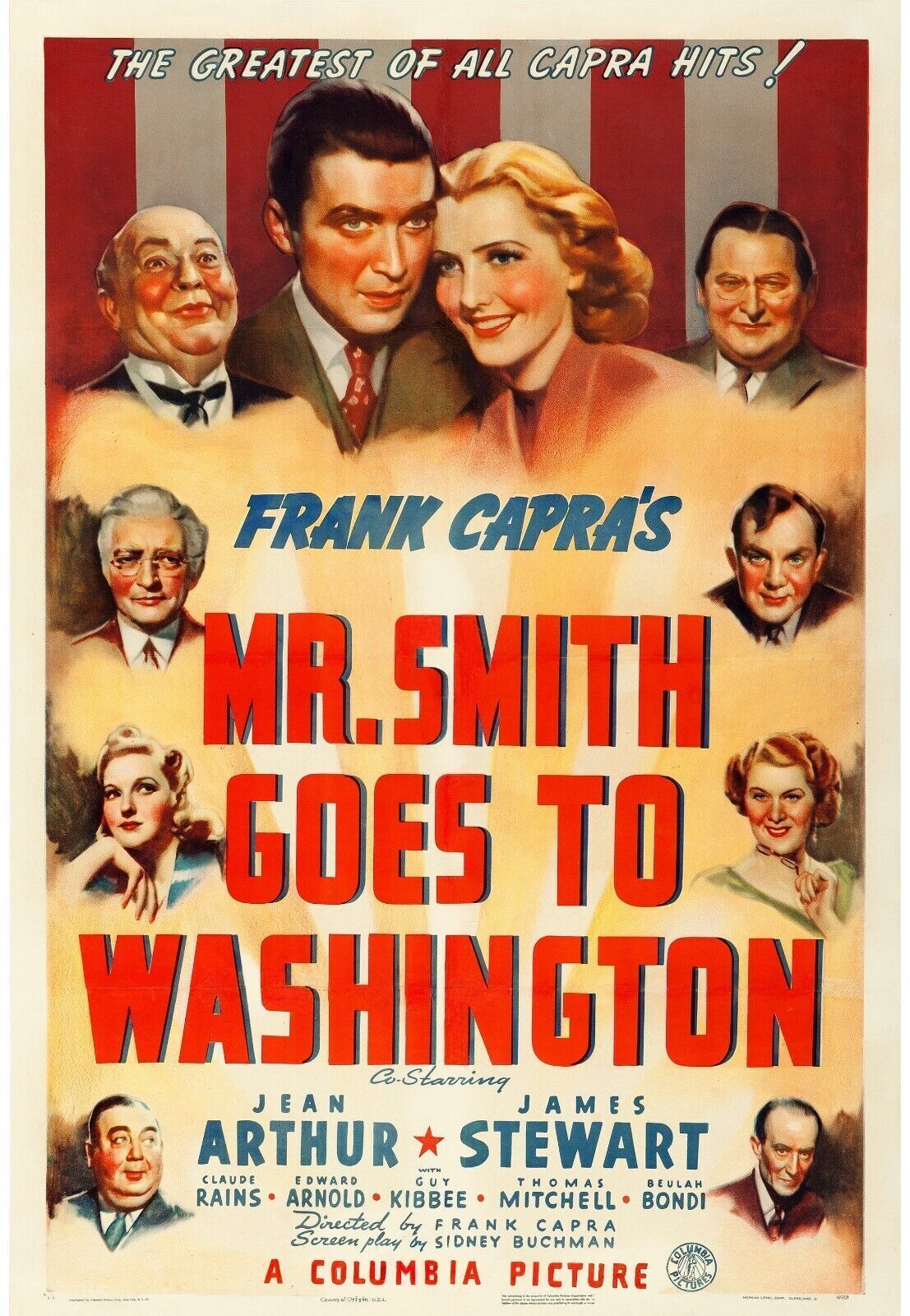 MR. SMITH IN THE SENATE, MR. SMITH GOES TO WASHINGTON, JAMES STEWART, 1939, REPRO VINTAGE POSTER, HQ