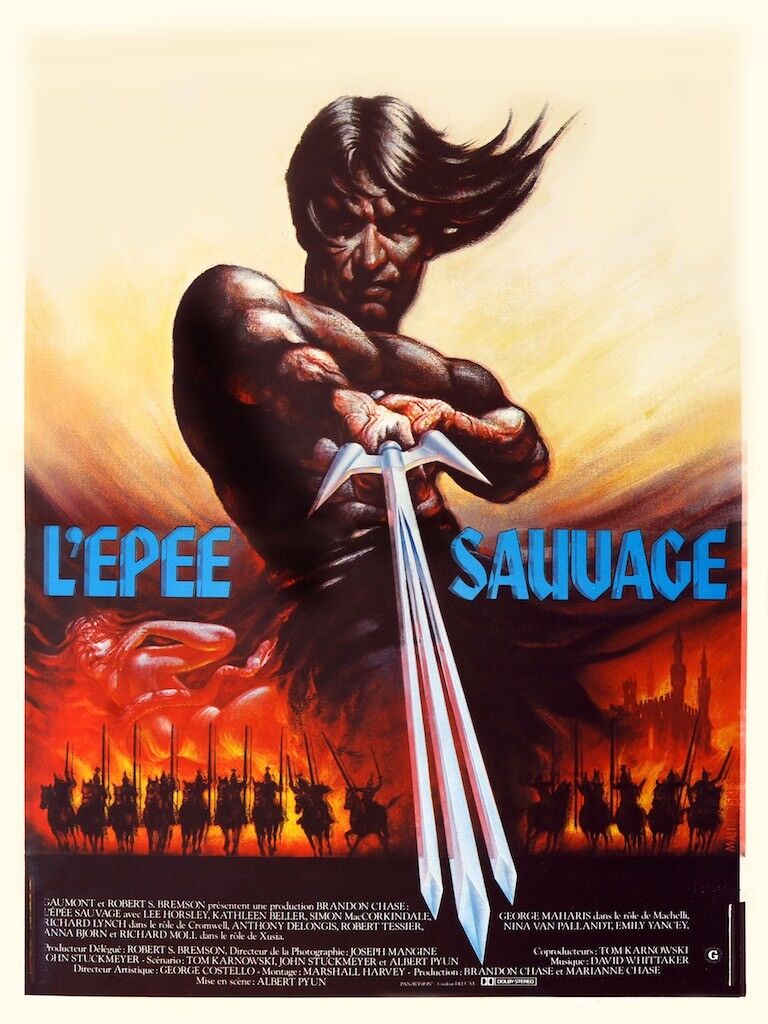 L’ÉPÉE SAUVAGE, LEE HORSLEY, 1982, REPRO MOVIE POSTER, VINTAGE, HQ