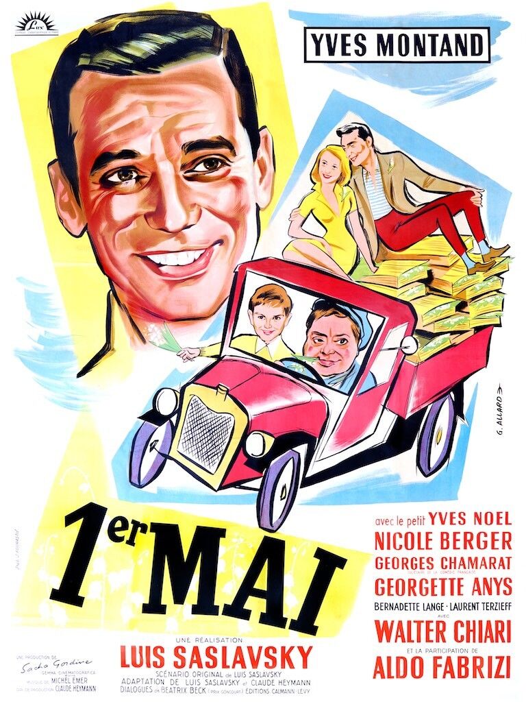 PREMIER MAI, YVES MONTAND, 1958, REPRO MOVIE POSTER, VINTAGE, HQ