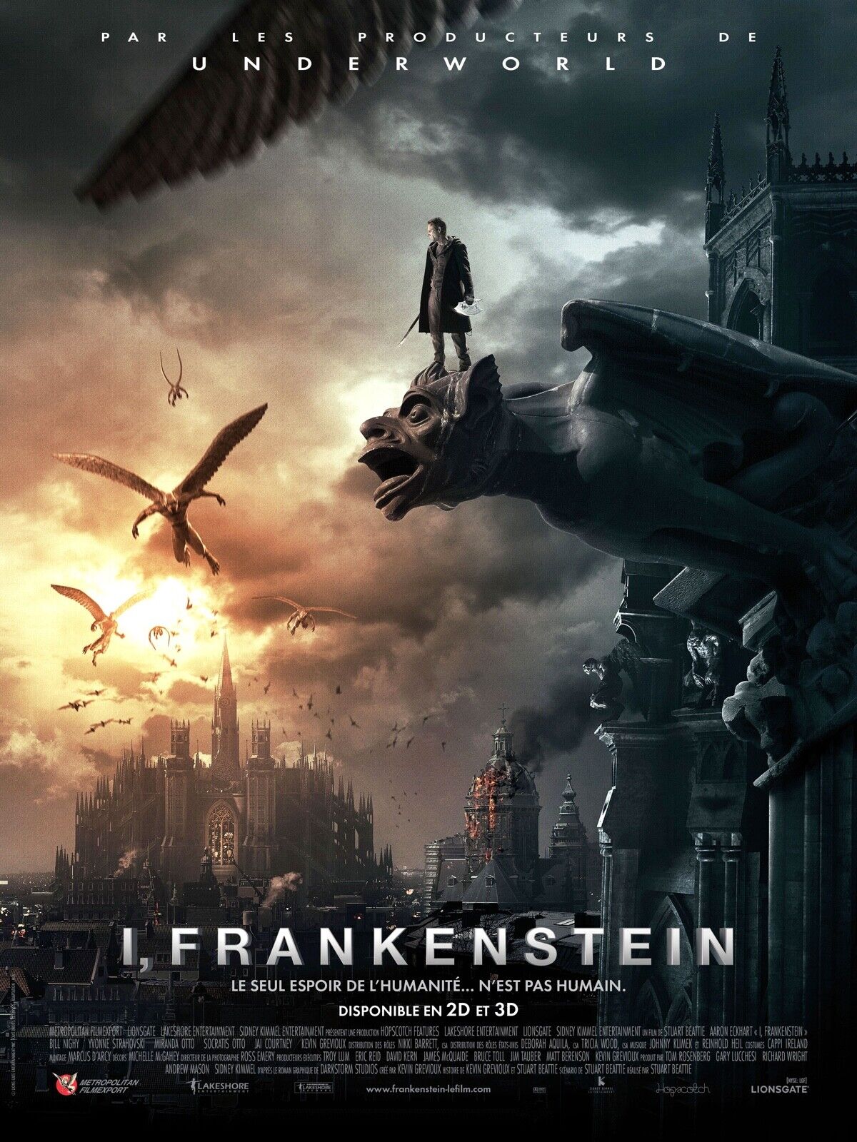 I, FRANKENSTEIN, YVONNE STRAHOVSKI, 2014, REPRO AFFICHE CINÉMA VINTAGE, HQ