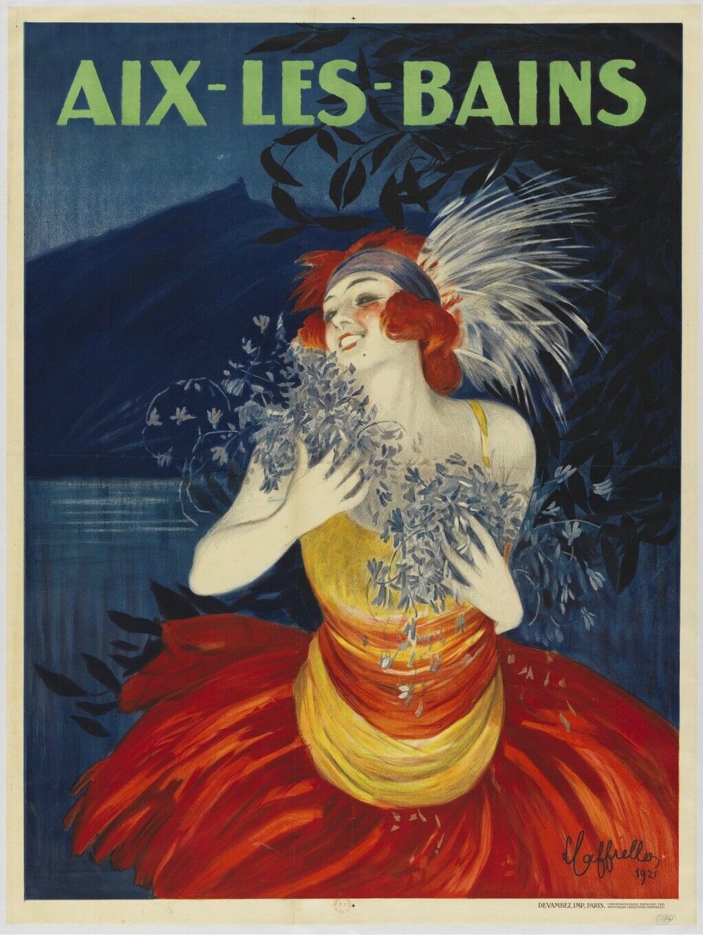 AIX-LES-BAINS, REPRO TRAVEL POSTER, TOURISM, VINTAGE, HQ