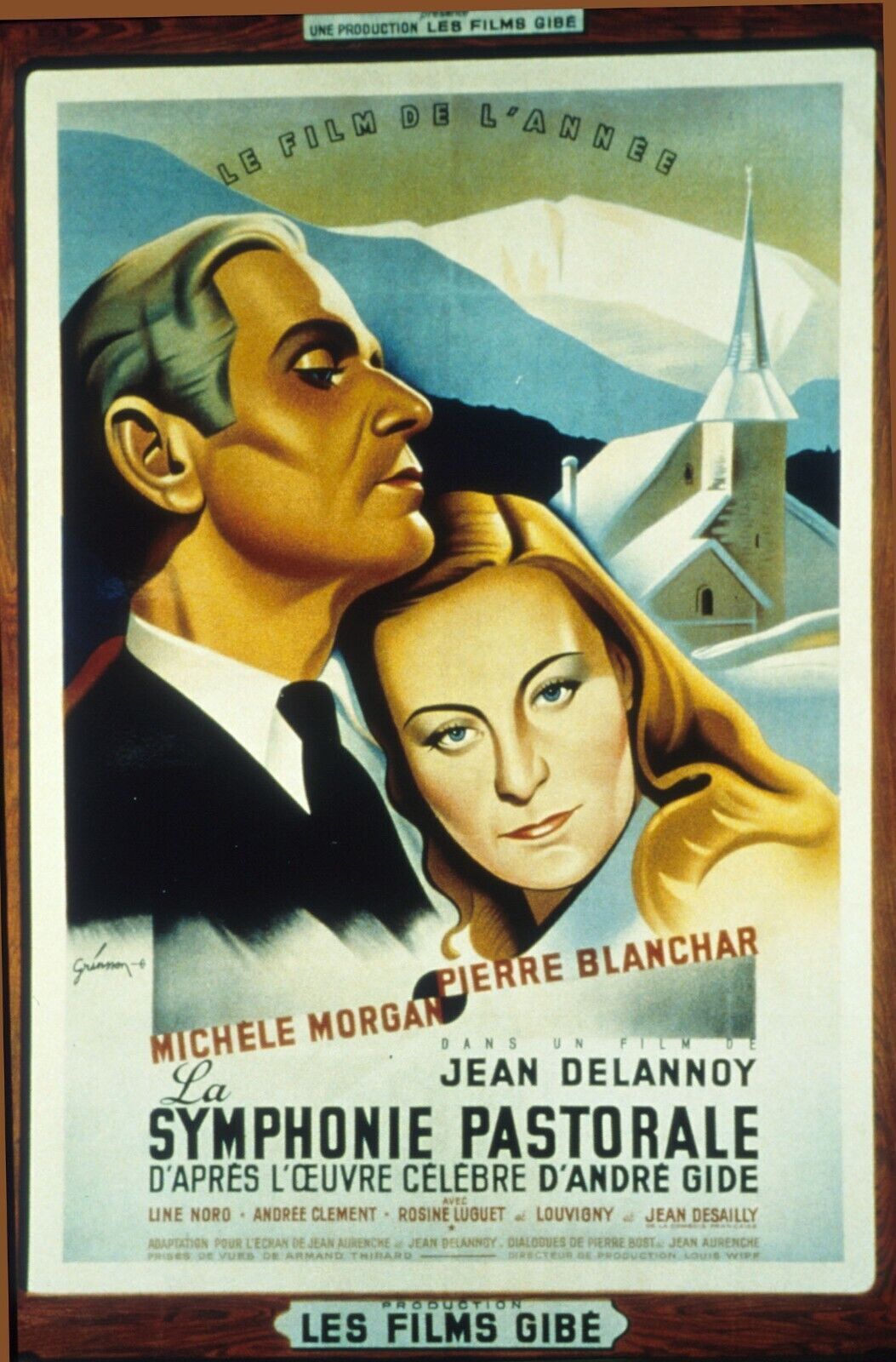 LA SYMPHONIE PASTORALE, JEAN DELANNOY, 1950, repro affiche de cinema, VINTAGE, HQ