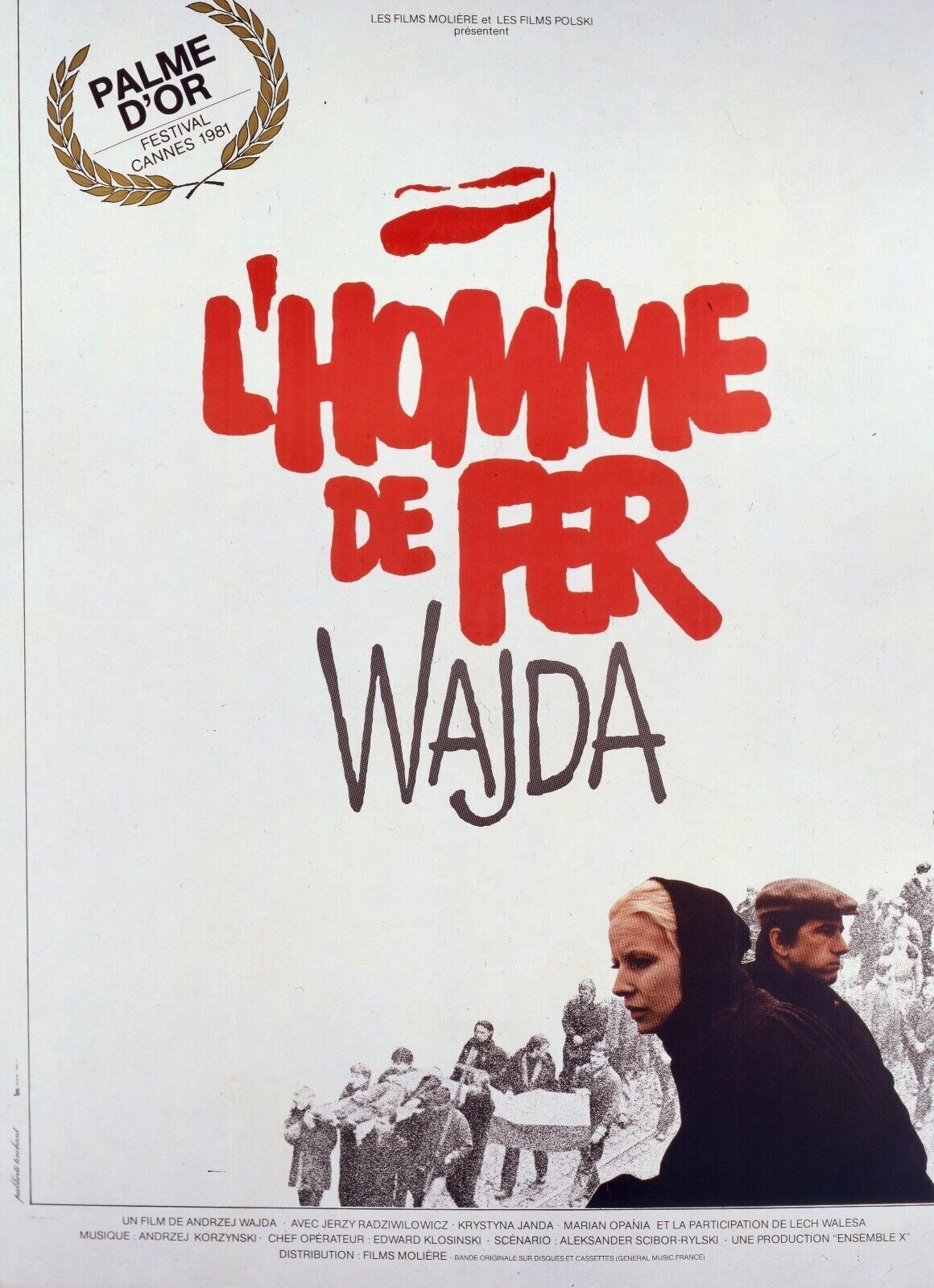 L'HOMME DE FER, WAJDA, REPRO AFFICHE CINEMA VINTAGE HQ