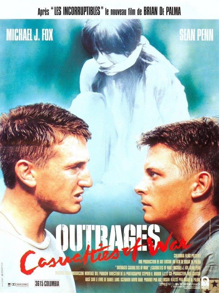 OUTRAGE, CASUALTIES OF WAR, BRIAN DE PALMA, 1989, Repro Affiche de Cinéma,HQ