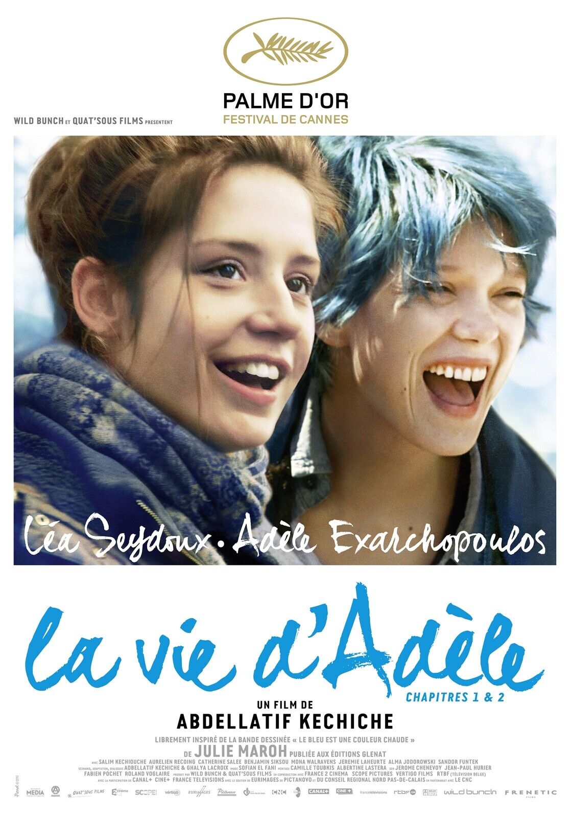 LA VIE D'ADÈLE, LEA SEYDOUX, ADÈLE EXARCHOPOULOS, 2013, Repro affiche cinéma, VINTAGE, HQ