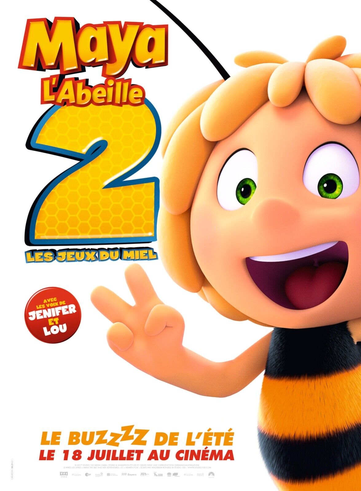 MAYA L’ABEILLE 2 : LES JEUX DU MIEL, 2018, REPRO AFFICHE CINEMA VINTAGE, HQ
