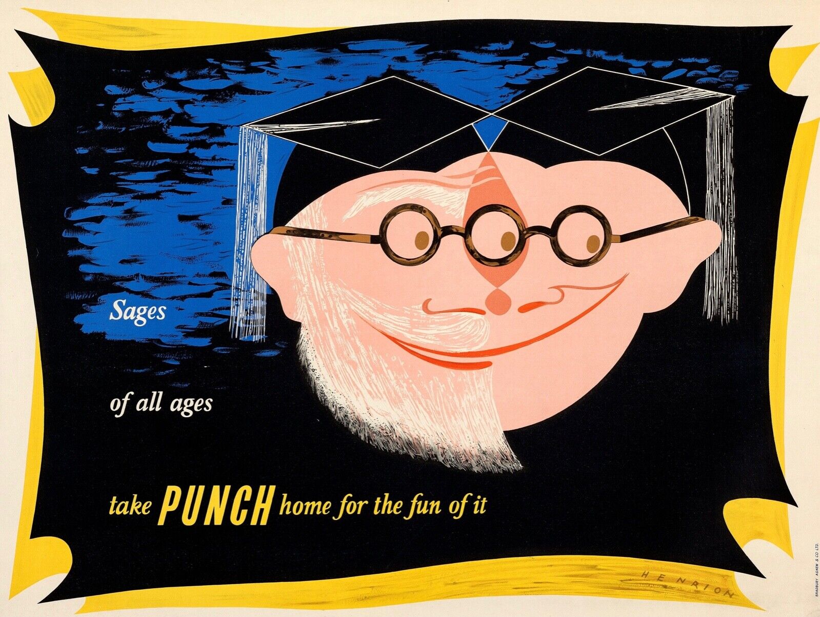 SAGES OF ALL AGES, REPRO AFFICHE PUBLICITAIRE VINTAGE HQ