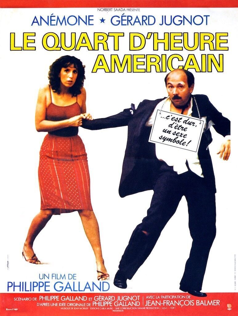 LE QUART D'HEURE AMERICAIN, ANÉMONE, 1982, Repro affiche cinéma VINTAGE, HQ