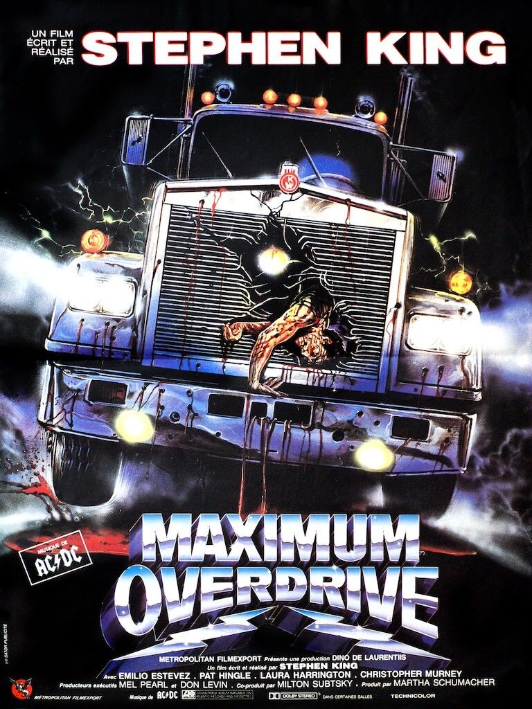 MAXIMUM OVERDRIVE, EMILIO ESTEVEZ, 1986, Repro cinema poster, VINTAGE, HQ