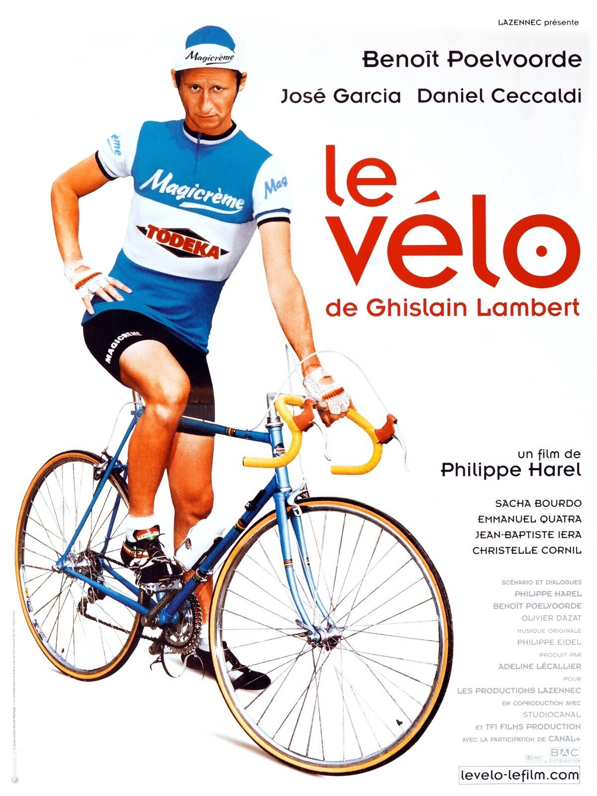 LE VÉLO DE GHISLAIN LAMBERT, BENOÎT POOELVOORDE, 2001, REPRO AFFICHE DE CINEMA VINTAGE, HQ