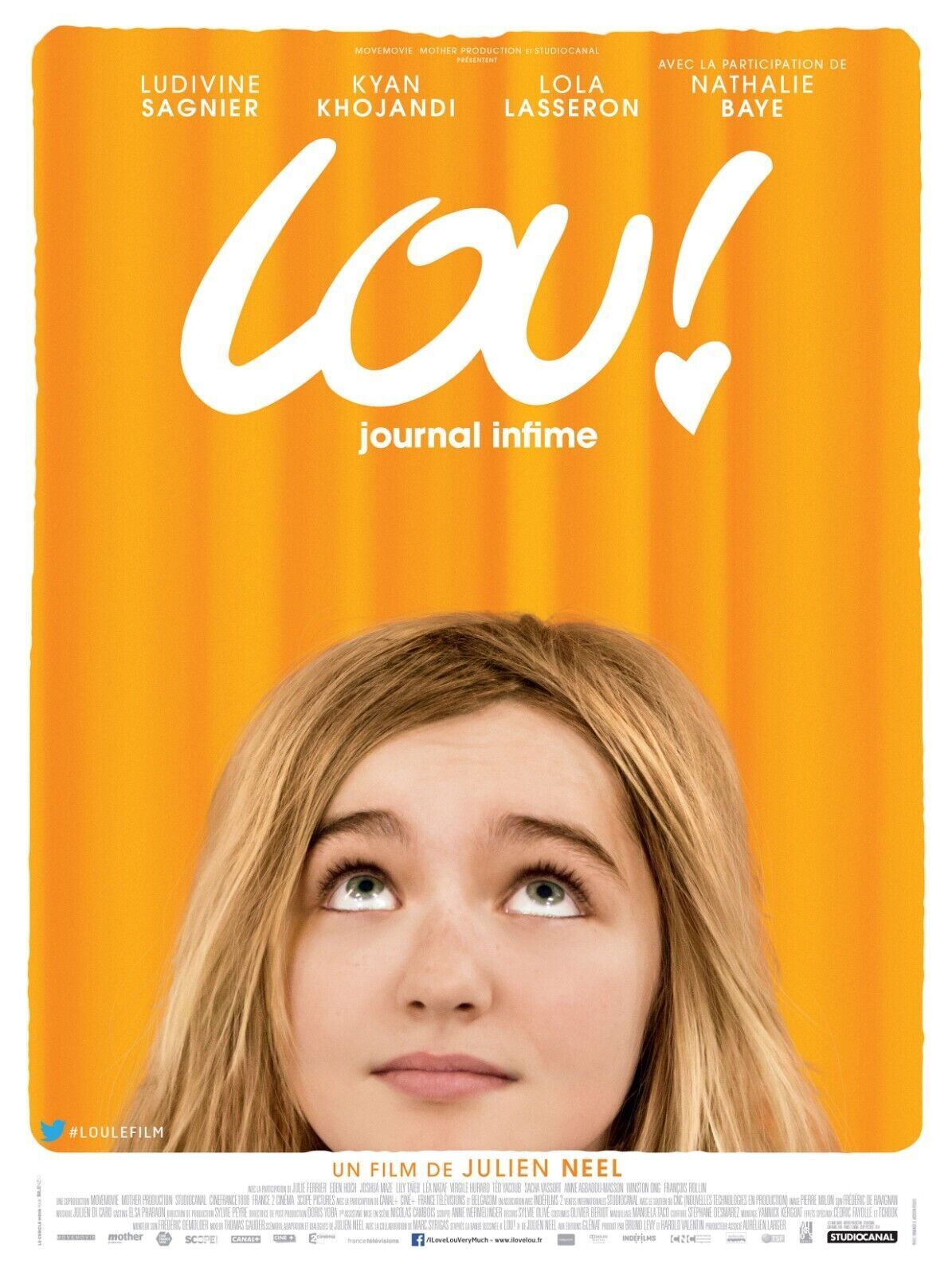 LOU JOURNAL INFIME, LOLA LASSERON, 2014, Repro affiche cinema VINTAGE, HQ