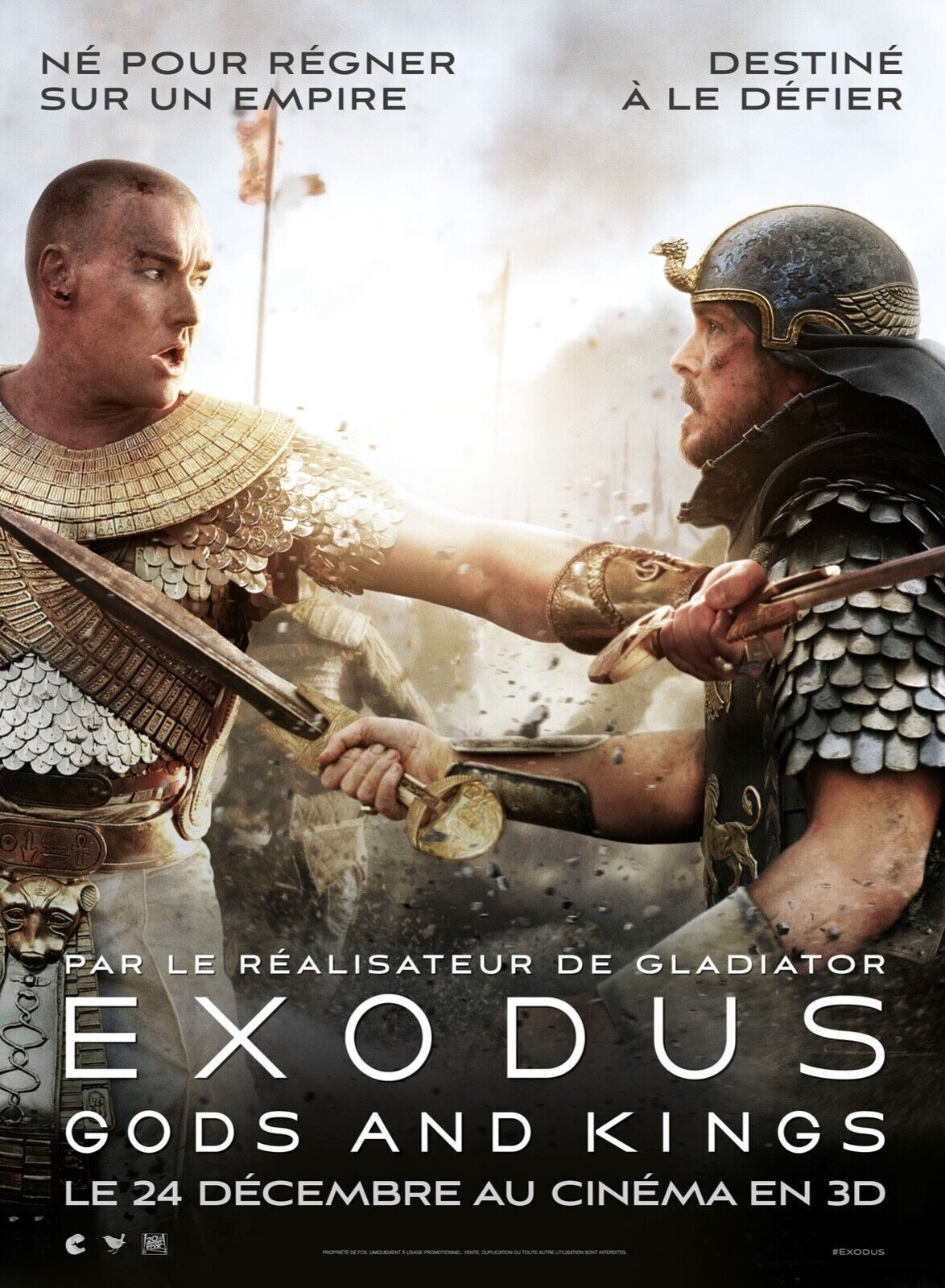 EXODUS: GODS AND KINGS, CHRISTIAN BALE, 2014, REPRO MOVIE POSTER, VINTAGE, HQ