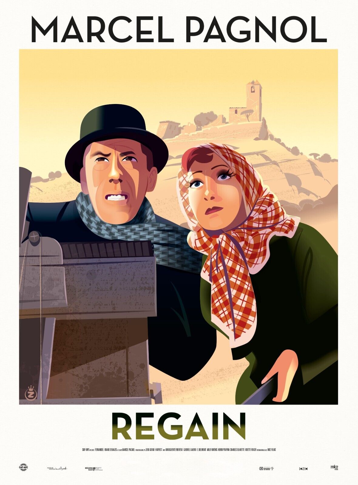 REGAIN, MARCEL PAGNOL, 1937, Repro affiche de cinema, HQ