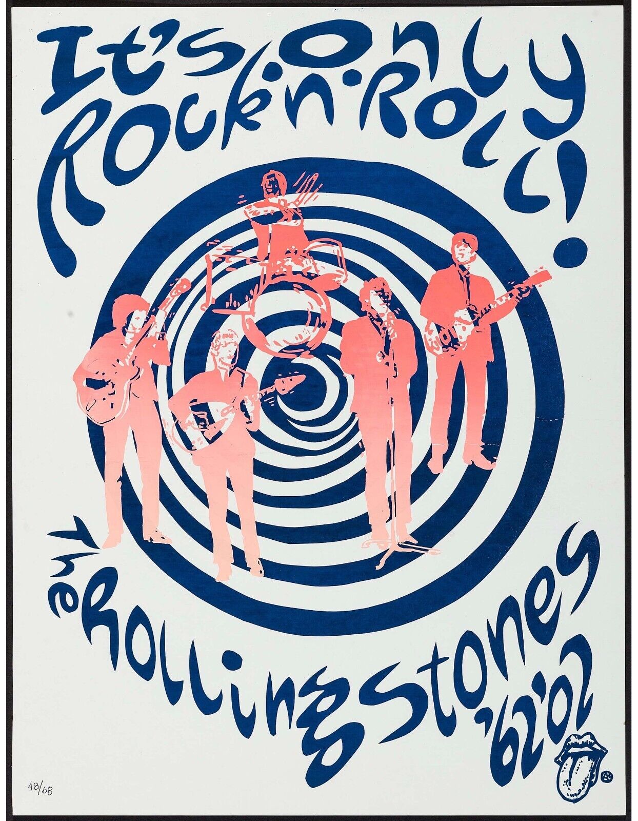 THE ROLLING STONE, IT'S ONLY ROCK N' ROLL, REPRO VINTAGE ROCK MUSIC POSTER