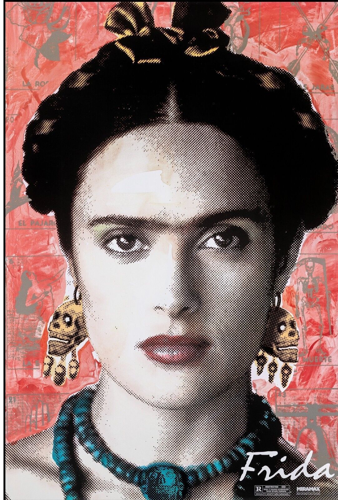 FRIDA, SALMA HAYEK, 2002, REPRODUCCIÓN DE CARTEL DE PELÍCULA, VINTAGE, HQ