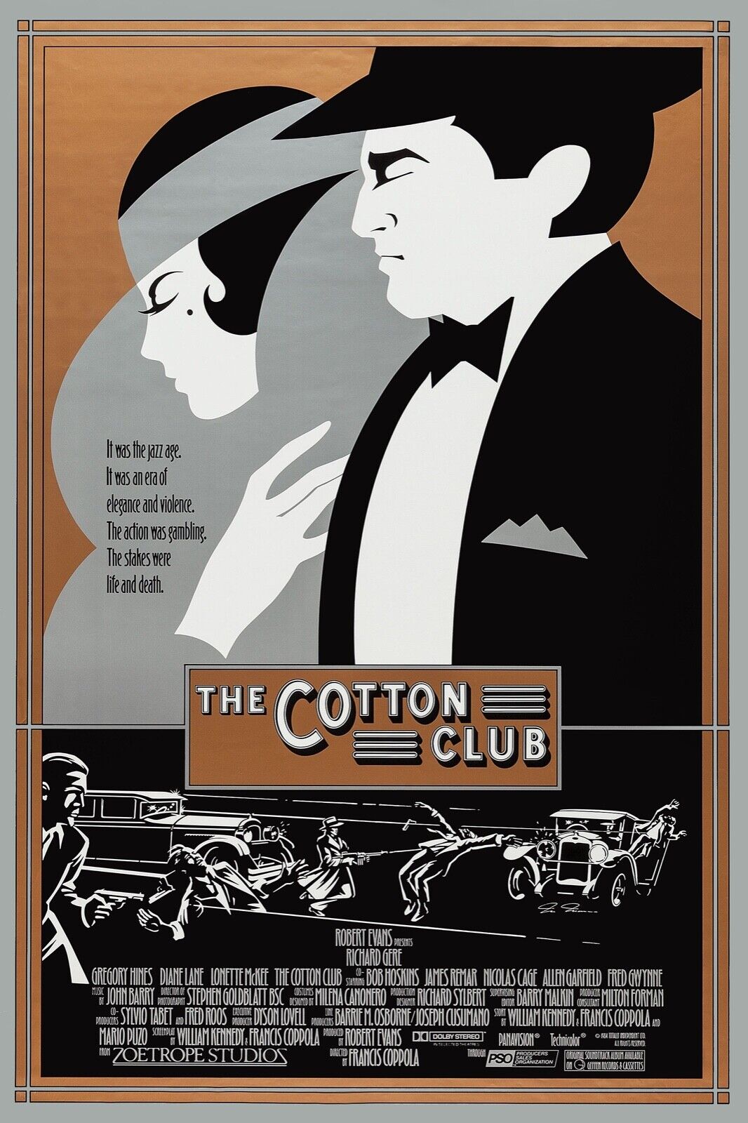 THE COTTON CLUB, FRANCIS FORD COPPOLA, 1984, Repro affiche CINEMA VINTAGE, HQ